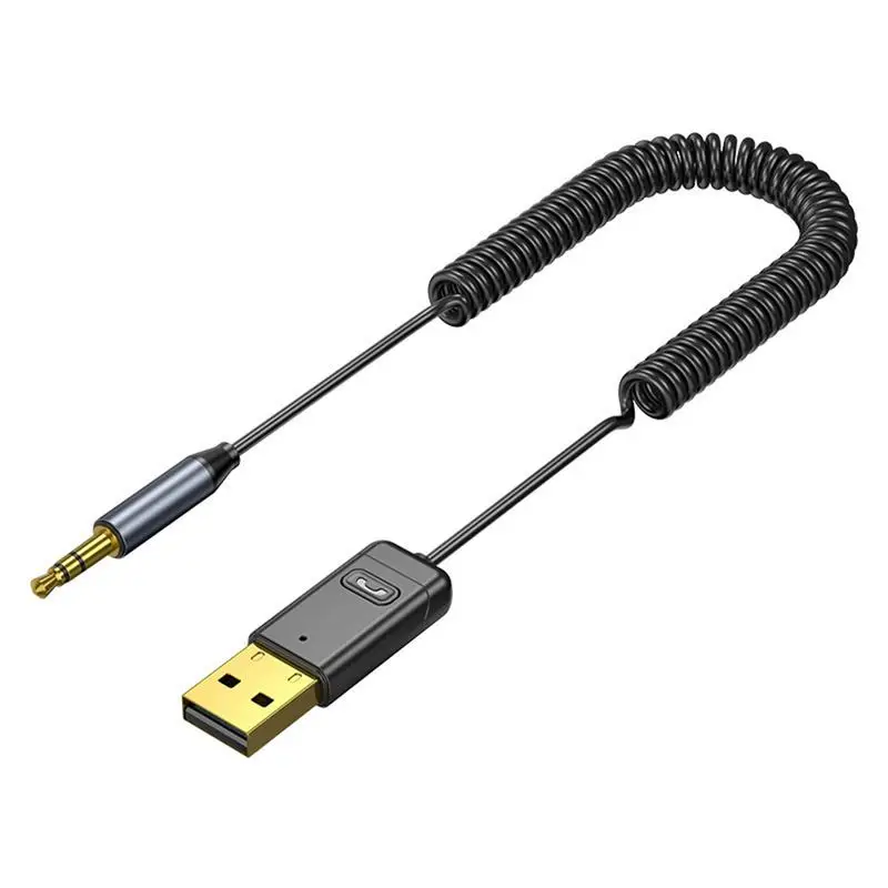 

Blue Tooth Adaption For Car BT 5.0 Receiver For Car BT Car Receiver USB To Jack Bluetooths Car Kit Audio Receiver With Build-in