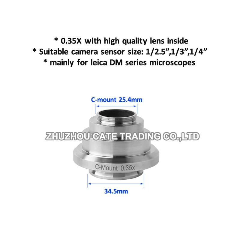 0 35X 55X 1X C-mount Адаптер для фототрубки камеры CCD Тринокулярный микроскоп Релейный