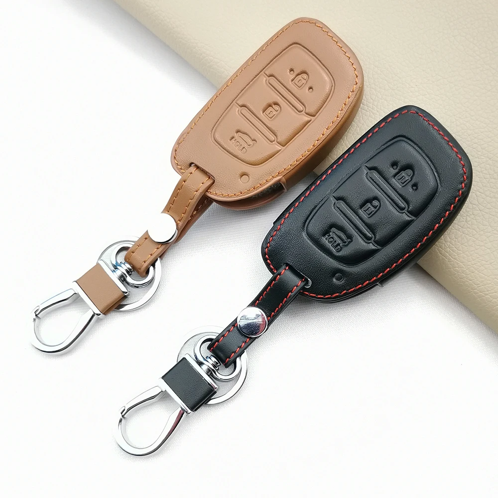 

Кожаный смарт-чехол для автомобиля Hyundai Elantra I10 I20 I30 HB20 IX25 IX35 IX45 TUCSON Avante 100%