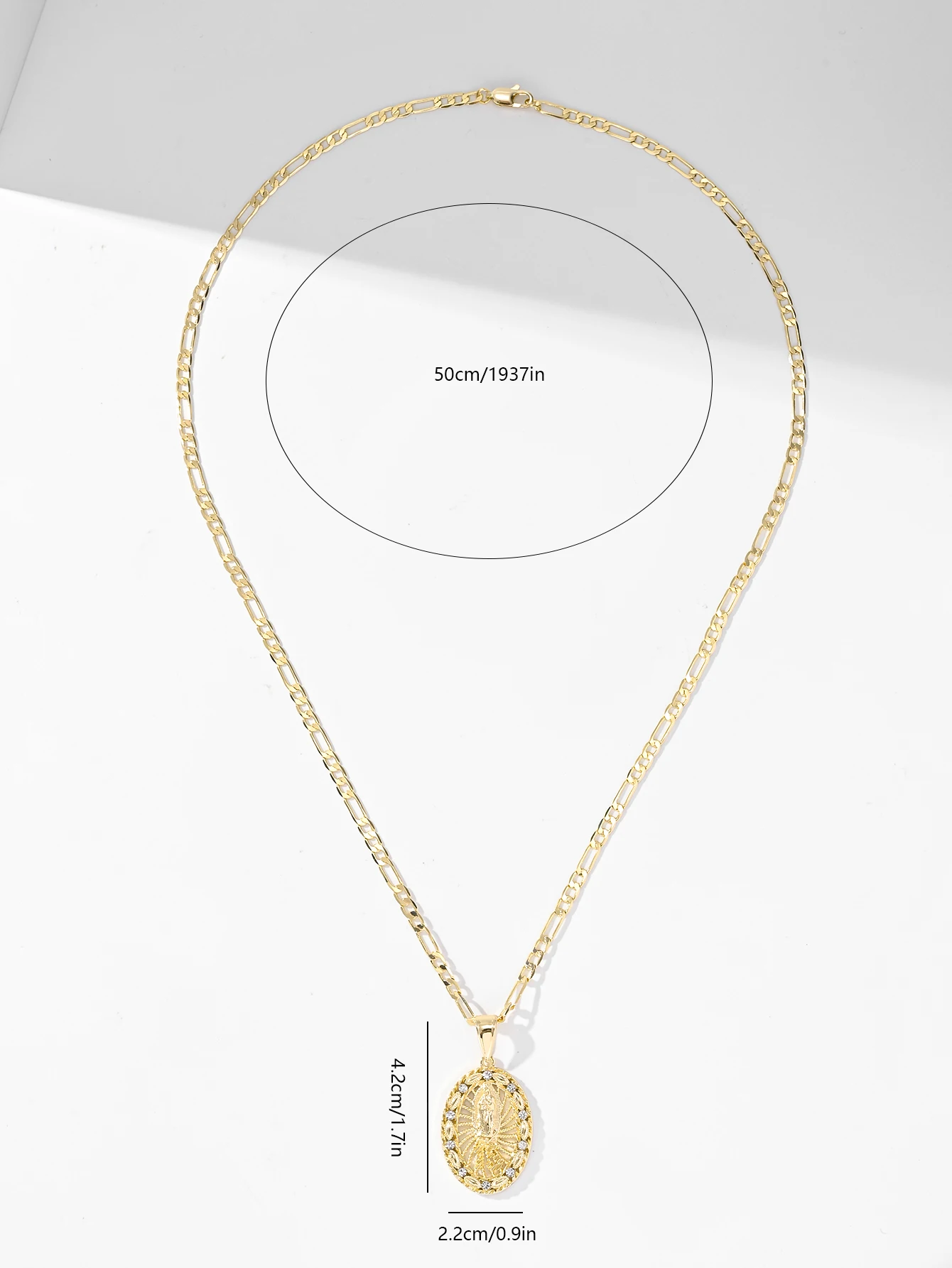 Винтажное ожерелье с медным инкрустацией цирконием 14-каратное золото