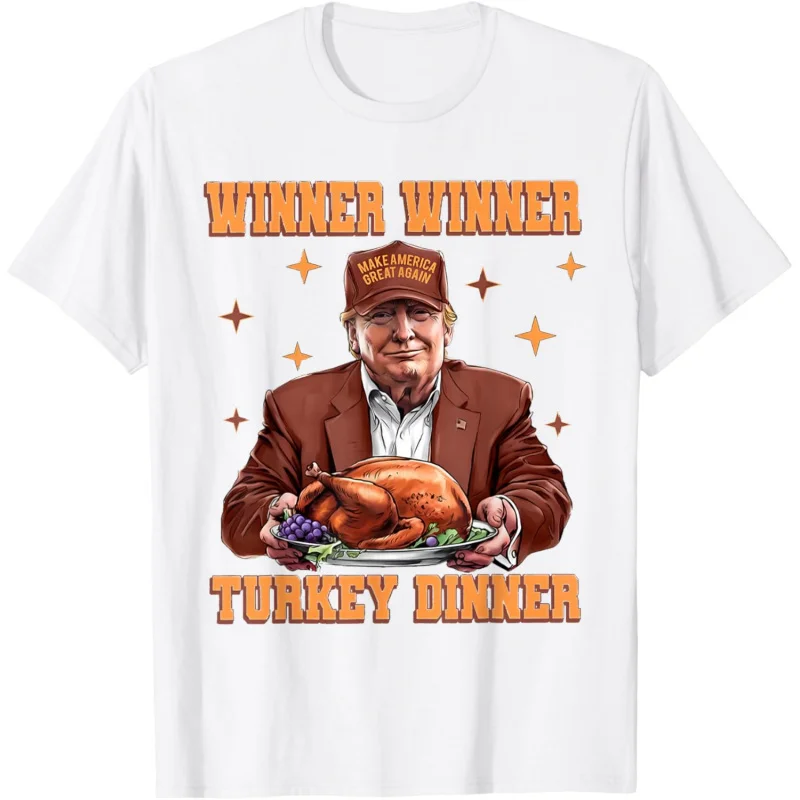 Trump Winner Funny Turkey Dinner Thanksgiving Humor T-Shirt Loose unisex style