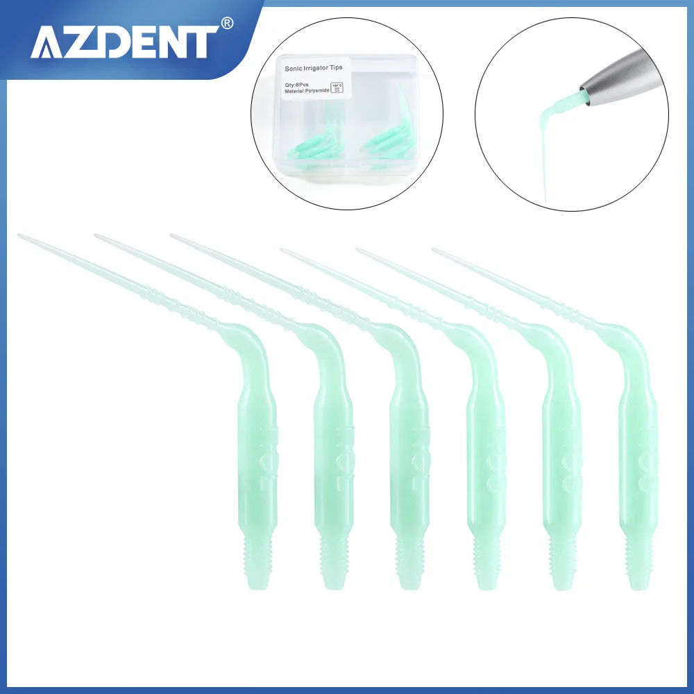 

AZDENT 6pcs/Box Dental Plastic Sonic Powered Endo Irrigation Tips Fit For Kavo Air Scaler Handpiece Dental Sonic Irrigator Tips