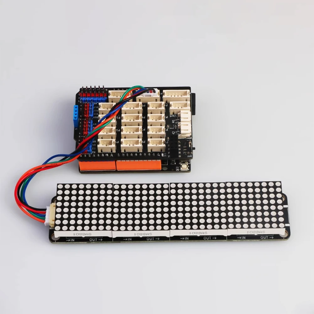Фото Для Arduino круглый матричный экран 8x32 модуль Max7219 чип Ph2.0 интерфейс совместим с Lego №5