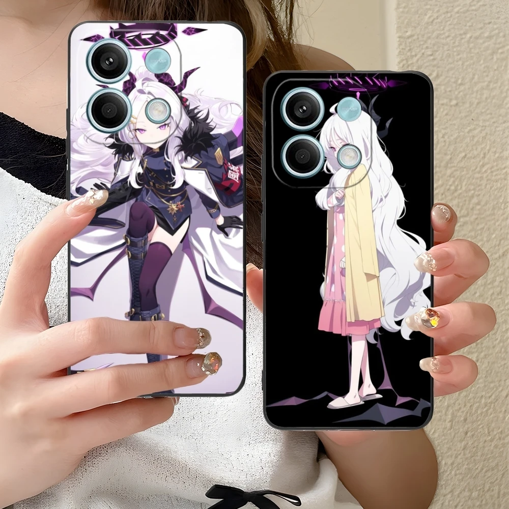 Синий архив чехол для мобильного телефона Hina Xiaomi Redmi 13 13C 12 12C 10 10C A1 A2 A3 Plus 5G черный