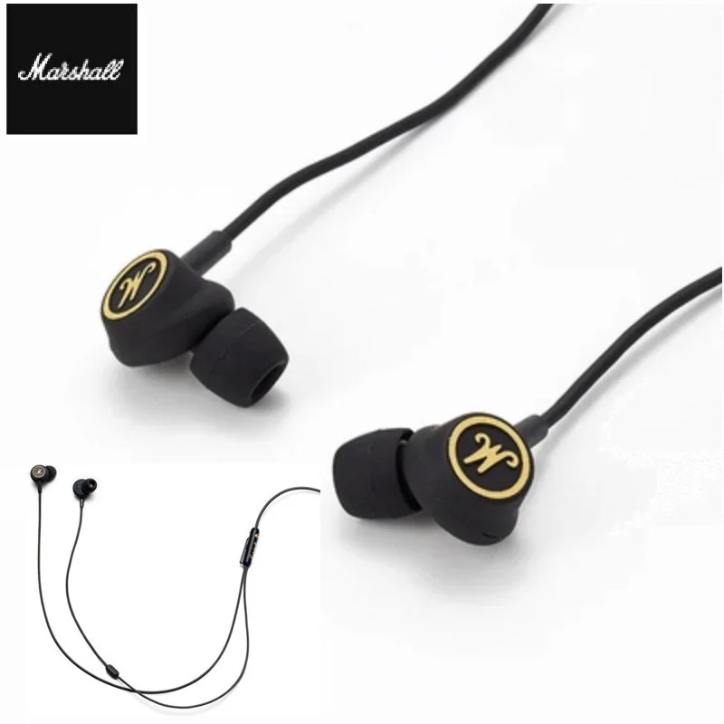 

Marshall Mode EQ Wired Earphones with 3.5mm Deep Bass Headphone Sport Headset HIFI Earbuds for Pop Rock Classic Music