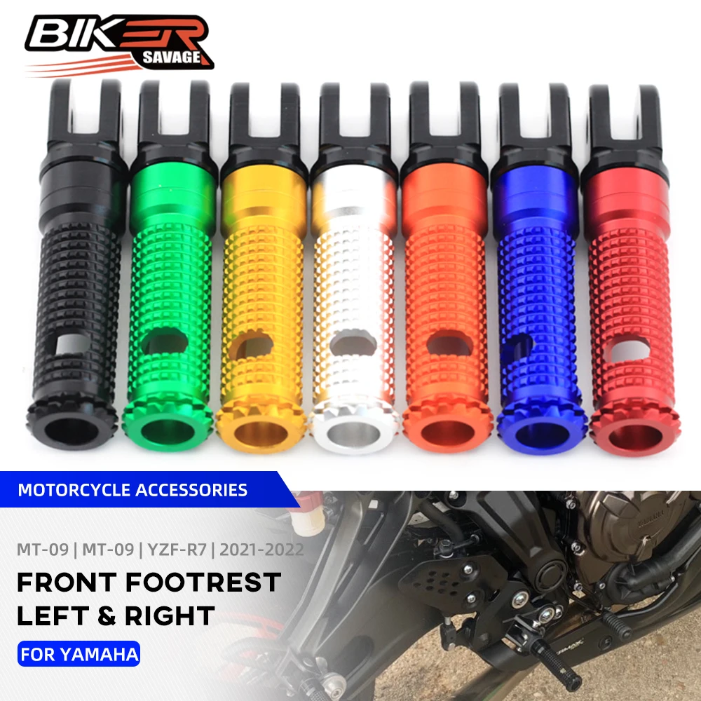 

Front Foot Pegs Adapters For YAMAHA MT09 SP YZF-R7 MT-09 YZFR7 Motorcycle Accessories Rider Footrest YZF R7 MT 09 Aluminum CNC