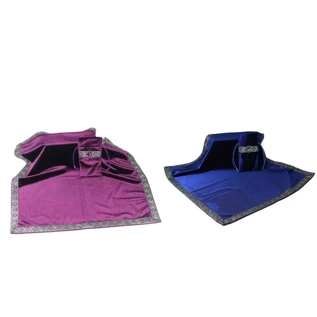 

2pc Classic Card Table Cloth Tapestry Wicca Drawstring Bag