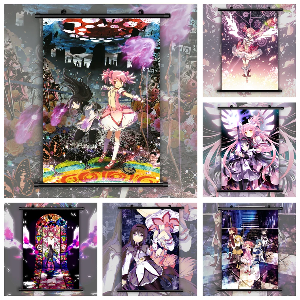 Холст Картина Puella Magi Madoka Magica Аниме Манга настенный постер рамка АНО