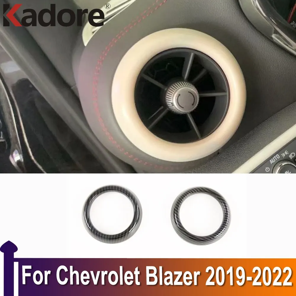 

For Chevrolet Blazer 2019-2022 Side Air Condition Vent Trim Outlet Cover AC Outlet Frame Styling Car Accessories Carbon Fiber