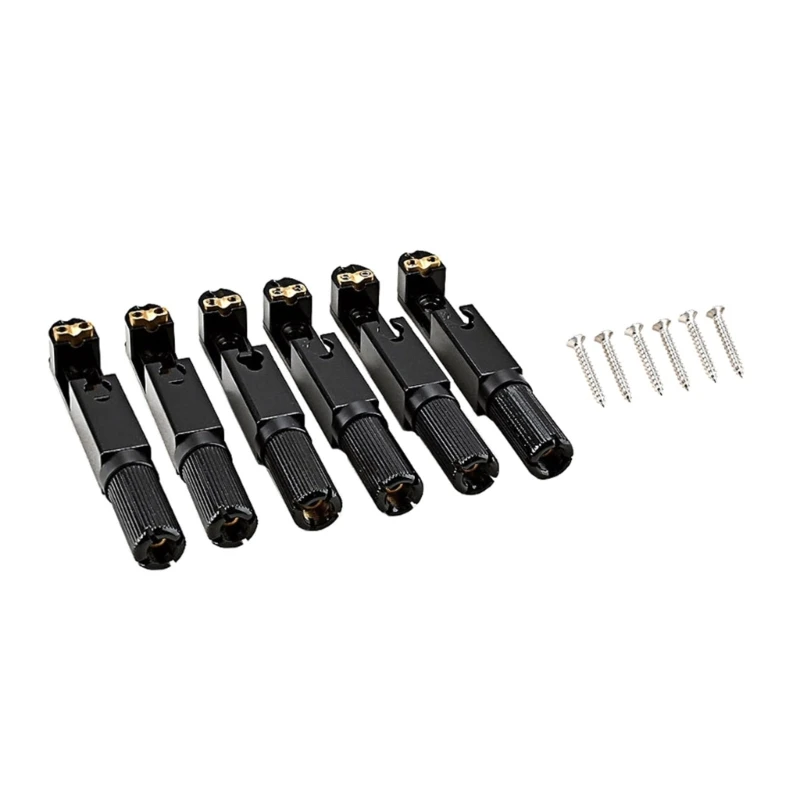 

6-Saddle Hardtail Bridge Saddle Top Load Guitar Tailpiece Accessories