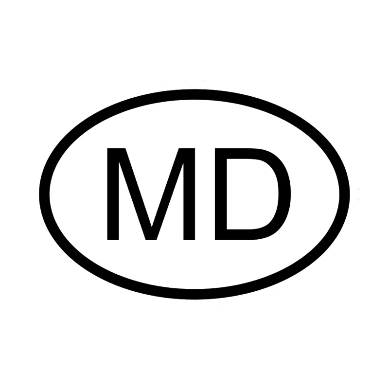 

Персонализированная автомобильная наклейка JP для MD Mołda, деревенский код, овальная виниловая устойчивая к ультрафиолетовому излучению черная/серебристая водонепроницаемая наклейка 14 см * 9 см