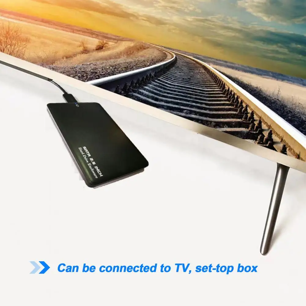 

2.5 Inches Hard Disk Case Portable High Speed Black USB 3.0 to SATA External SSD/HDD Enclosure for Desktop