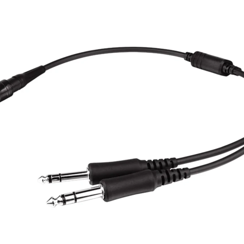 Авиационный наушник 6-контактный штекер для штекера двухконтактного адаптера