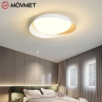 ultra thin led postmodern ceiling lamp nordic metal acrylic bedroom round home livingroom flat wood gate corridor fixture 220v