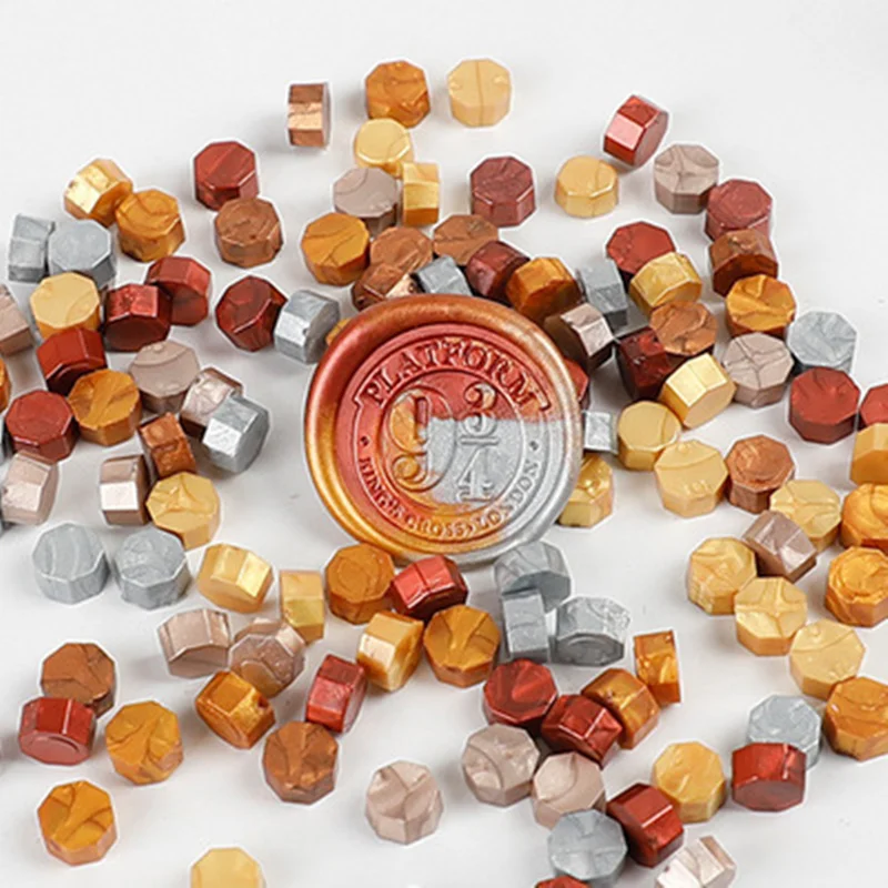 

100pcs Vintage Octagonal Sealing Wax Beads Wax Seal Stamp Tablet Pill for DIY Crafts Envelope Wedding Postcard Making Tools
