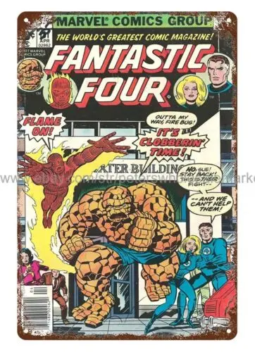 1977 металлический жестяной знак в виде комиксов домашний декор дешево