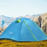 outdoor 2 person double layer camping tent 210d pu coated lightweight rainproof backpack cycling hiking mountaineering tent