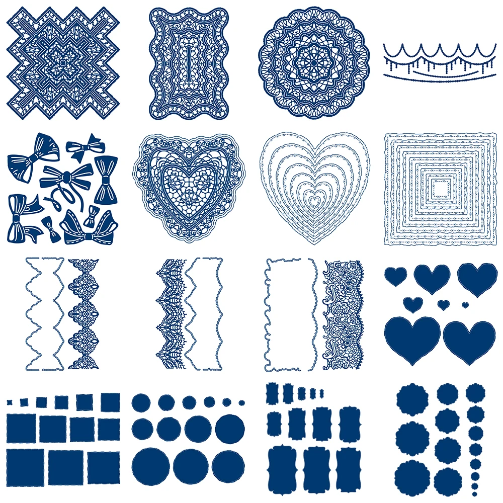 

New Arrival Heart Bow Metal Cutting Dies For DIY Handmade Paper Card Decoration Scrapbooking Embossing Album Craft Knife Dies