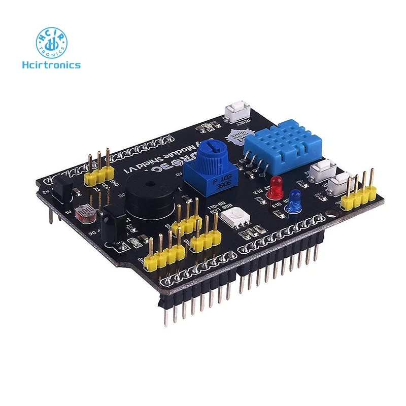 Многофункциональная Плата расширения 9 в 1 DHT11, зуммер температуры и влажности LM35, совместим с UNO