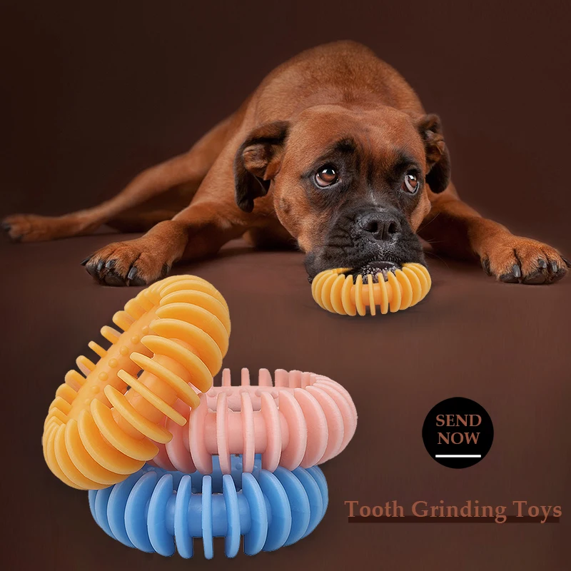 

Natural Rubber Dog Toys Dog Chew Toys Pet Puppies Interactive Training Large Dogs Tooth Cleaning Snack Ball Toy for Pet Products