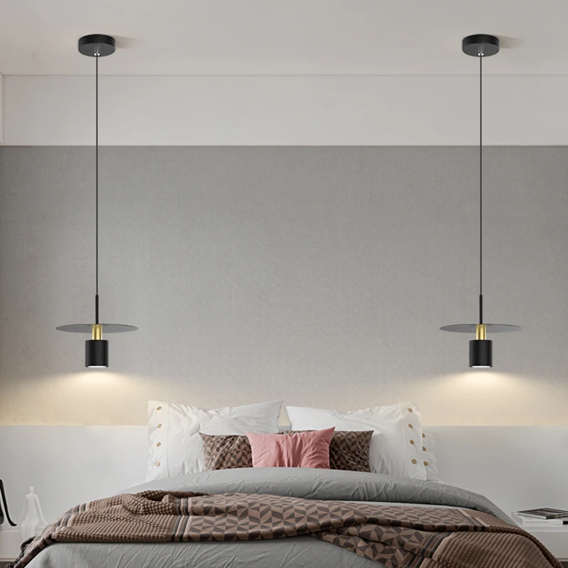 Подвесная лампа в скандинавском стиле черный металлический светильник для