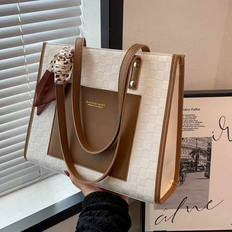 

Big Women'S Handle Shoulder Bag 2023 New Net Celebrity Tote Bag Women'S Large-Capacity Work Commuter Bag Texture Shoulder Bag