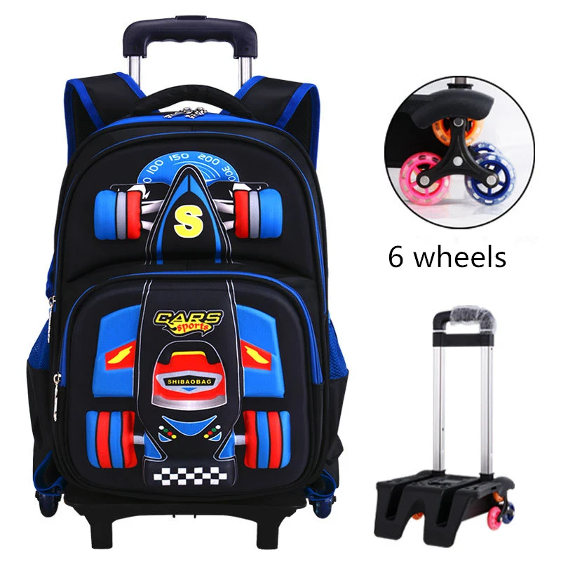 Dropshipping Trolley School Bag Orthopedics Schoolbags for Boy Girl Children Waterproof Teenager Backpack Kids Student Backpacks