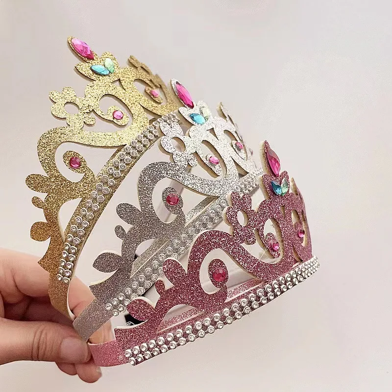 

10 шт./партия, детская корона с кристаллами