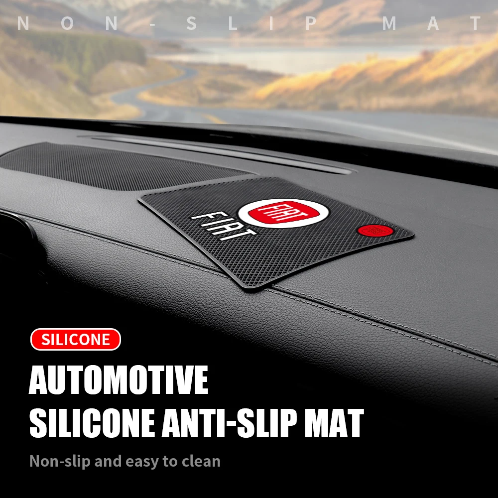 

Car Dashboard Sticky Anti-Slip Silicone Mat Phone Non-Slip Pad for Fiat Stilo Abarth 500 124 600 Ducato Punto Palio Bravo Pondo