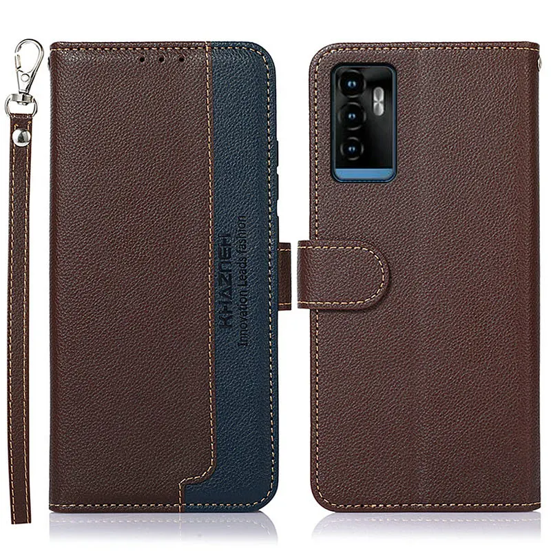 

RFID Blocking 360 Protective Luxury Case for ZTE Blade A71 2021 Flip Cover Leather Business Texture Wallet Coque Blade A 71 Capa