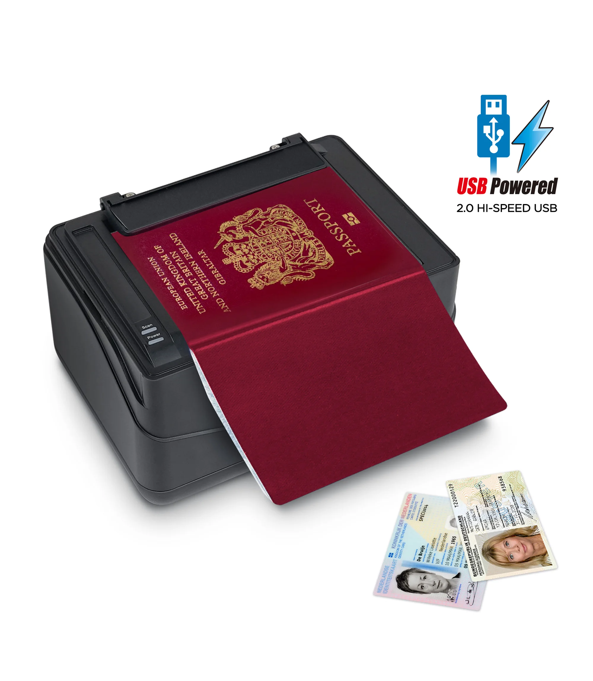 

Plustek X-Mini - Passport Scanner , ID Drivers License Reader - Read Compatible ICAO Doc 9303 Standard with Recognition Software