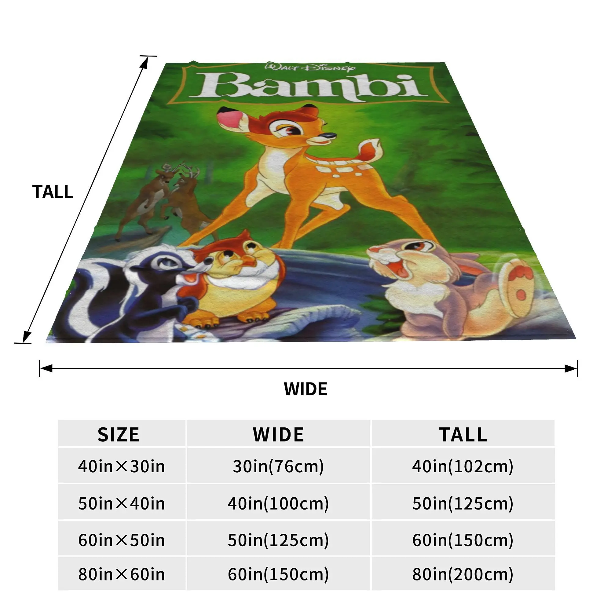 Бэмби олень кролик мультфильм аниме плюшевые одеяла милые модные пледы для дома