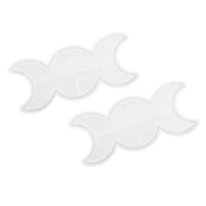 

2 Pack Moon Dish Tray Molds, Moon Phase Tray Resin Molds, Moon Star Candle Tray Silicone Mold For Epoxy Resin