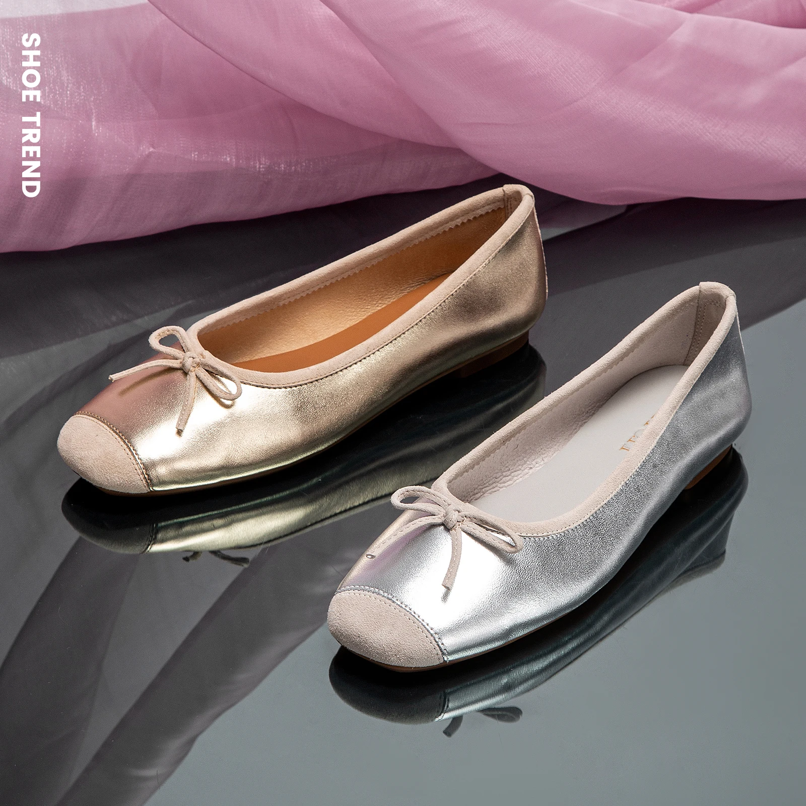 24 Новые французские балетки из овчины винтажный стиль украшения с бантом