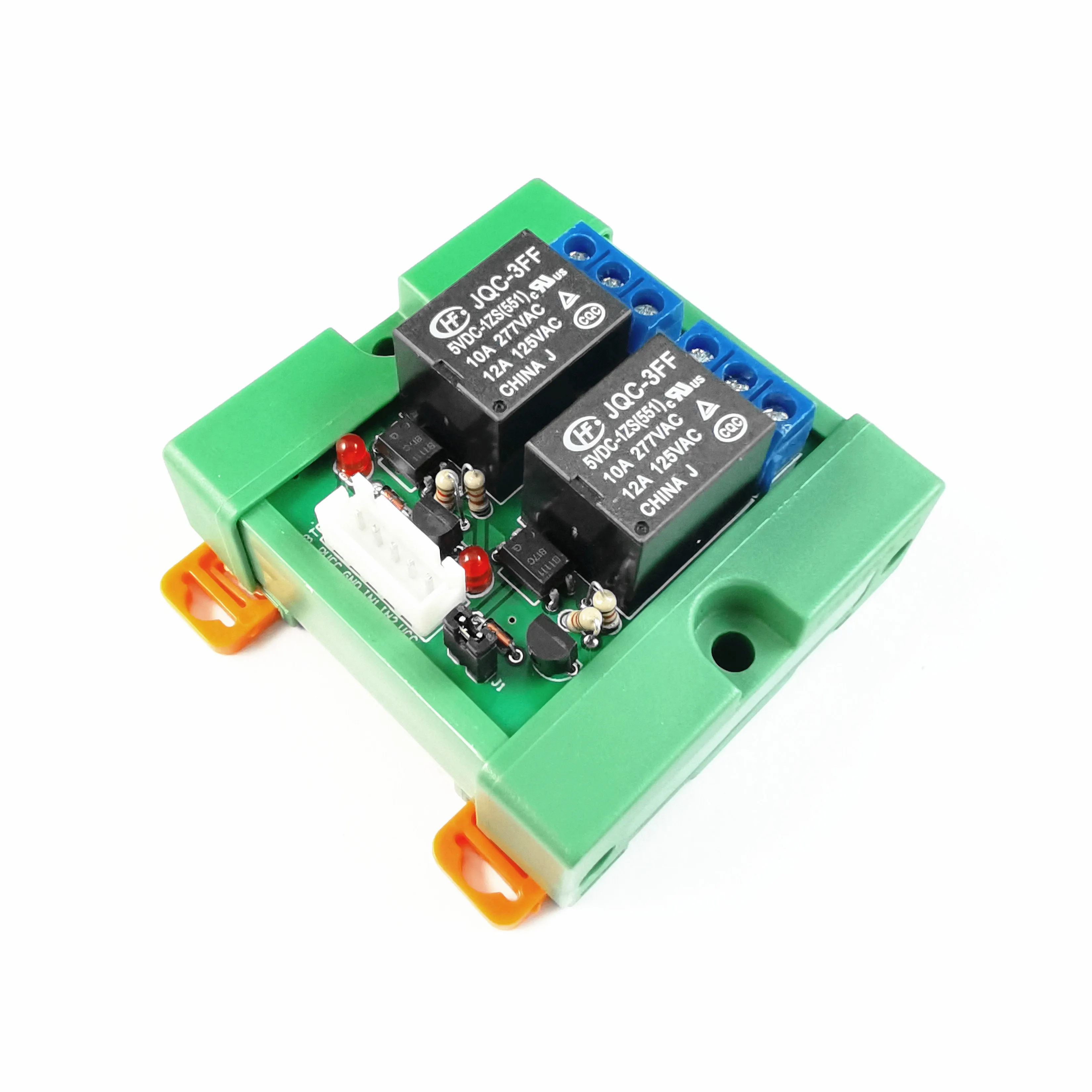 Релейный модуль 1/2/3/4 канала крепление на DIN-рейку JQC-3FF-5VDC-1ZS JQC-3FF-12VDC-1HS совместимый