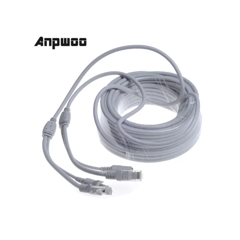 

ANPWOO CCTV CAT5/CAT-5e 5M/10M/15M/20M/30M Ethernet Cable RJ45 + DC Power CCTV network Lan Cable For NVR System IP Cameras