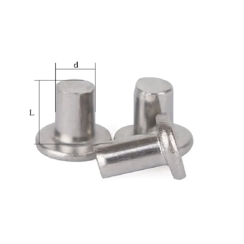 Плоская головка из нержавеющей стали 304 нарезающая твердая заклепка M3M4M5M6 * 3 4 5 6 8 10