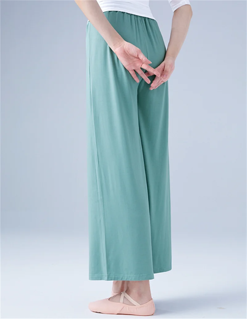Women New High Quality Soft Spring Autumn Ballet Wear Adult Loose Dancing Pants Elastic Waist Dance Training Trousers