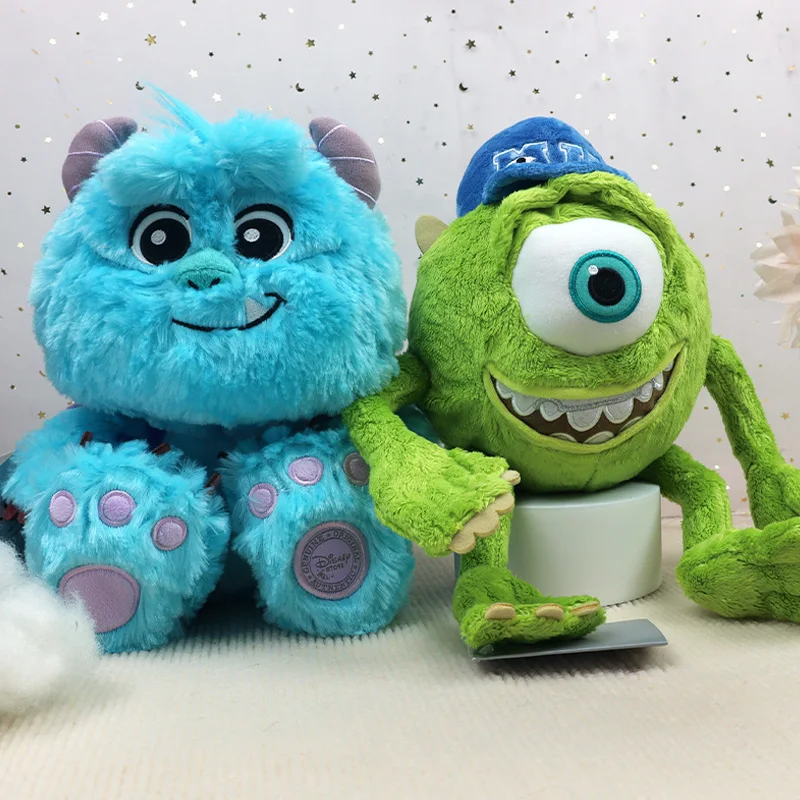 Фото Мягкие игрушки Салли и Майк из мультфильма Pixar «Корпорация монстров», плюшевые куклы Салли и Майкл Вазовски, аниме-подарок для детей №1