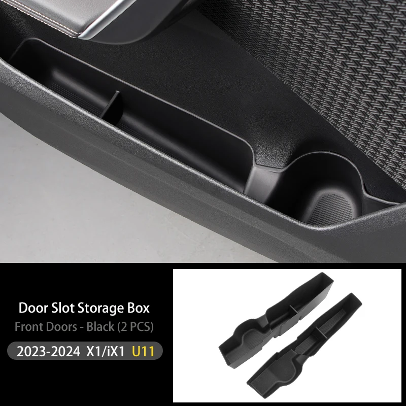 

Для BMW X1 U11 2023 2024 коробка для хранения на дверь автомобиля ТПЭ Органайзер на переднюю и заднюю дверь лоток подлокотник центральная консоль коробка автомобильные аксессуары