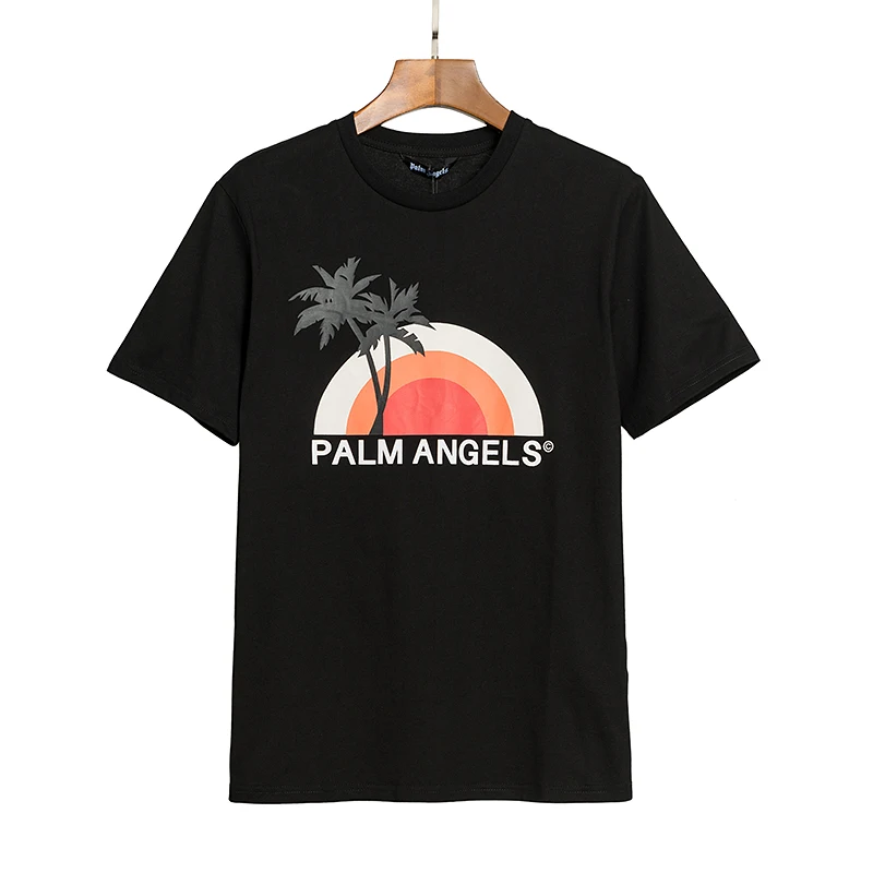 

Palm Angels 22SS letter patterns Logo PA men and women unisex lovers Fashion Cotton Short sleeve t-shirt boyfriend gift 2030