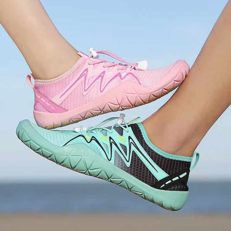 2022 Outdoor Breathable Water Shoes for Men Women Hiking Upstream Shoes Beach Swimming Barefoot Jogging Five Fingers Sneakers