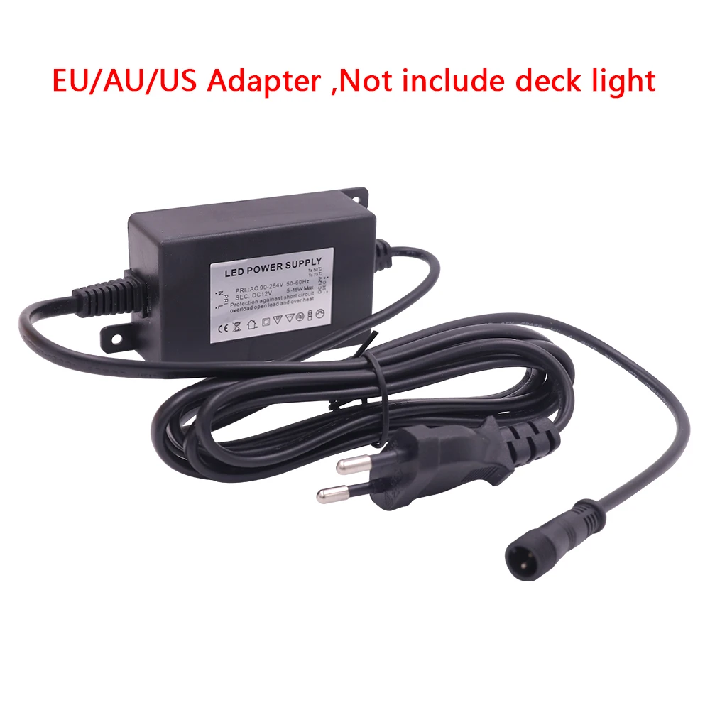 12V power supply use for DC 12V LED Deck Lights EU/US/UK/AU Plug Lighting Accessories