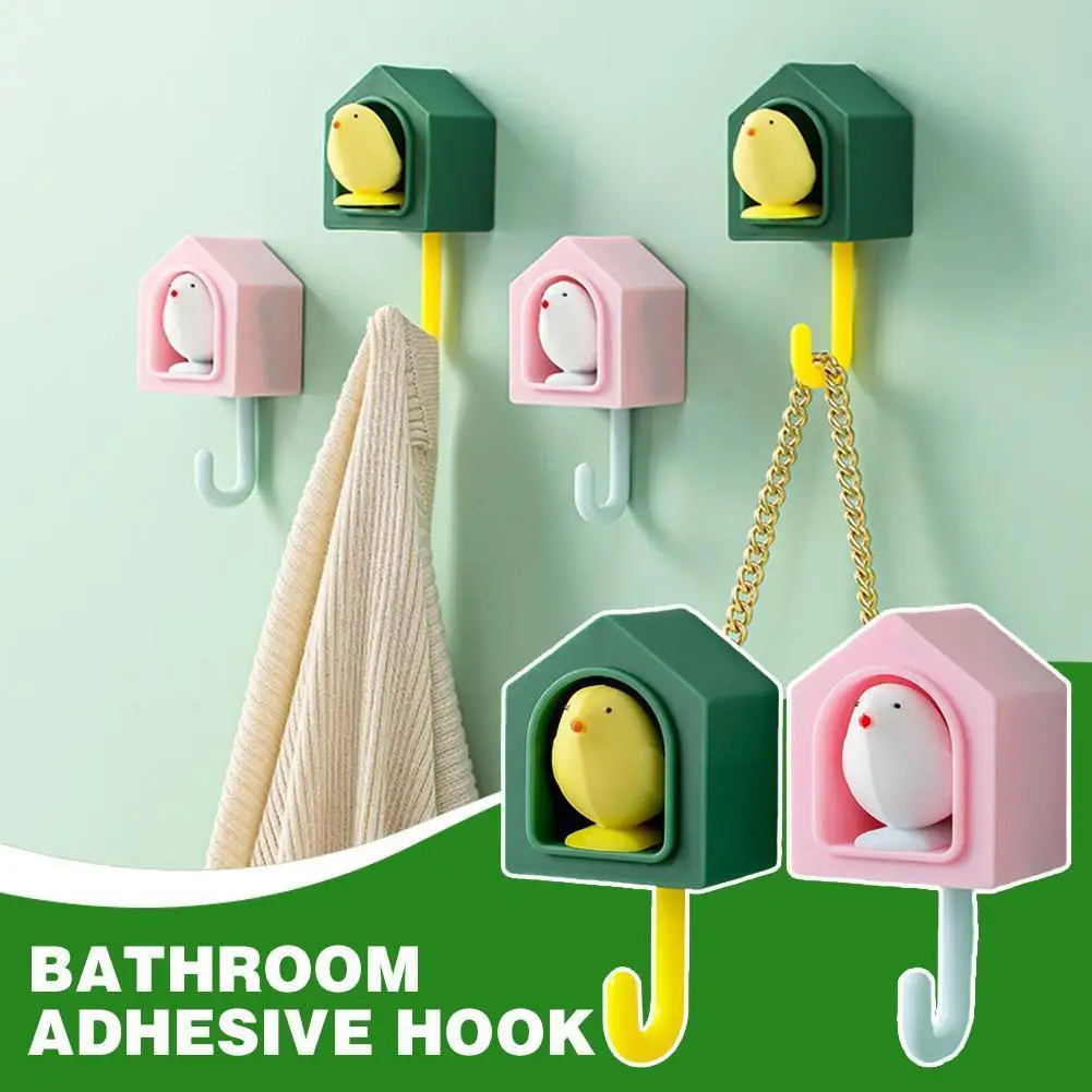 

Bird Hook Cute No-punch Dormitory Bedroom Umbrella Decoration Towel Cap Door Coat Hangers Rack Hooks Wall Stor K0h2