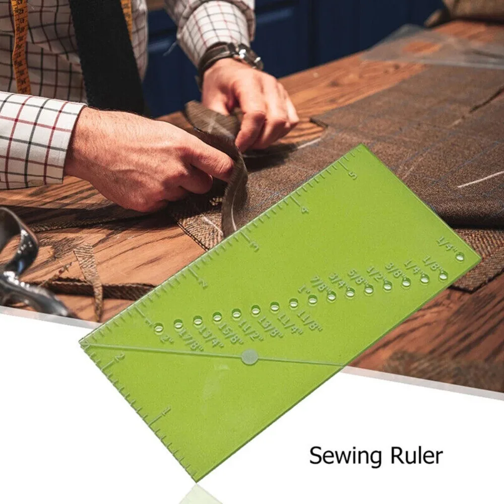 

1/8 To 2 Inch Straight Line Hems Seam Ruler DIY Allowance Ruler Perforated Seam Seam Guide Ruler Sew Allowance Ruler