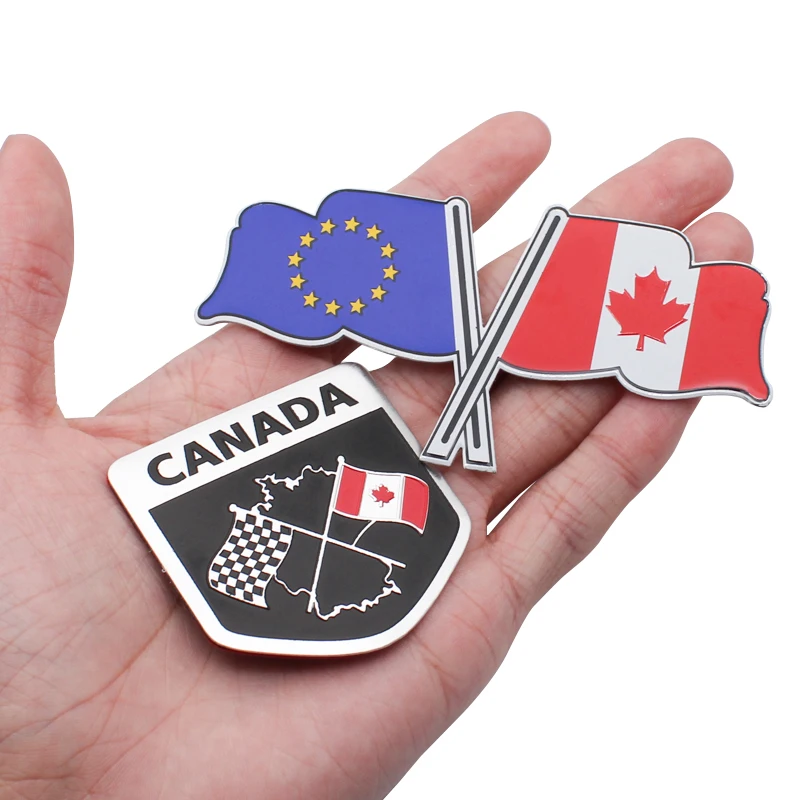 1 шт. 3D металлический алюминиевый автомобильный Стайлинг логотип Канады наклейки