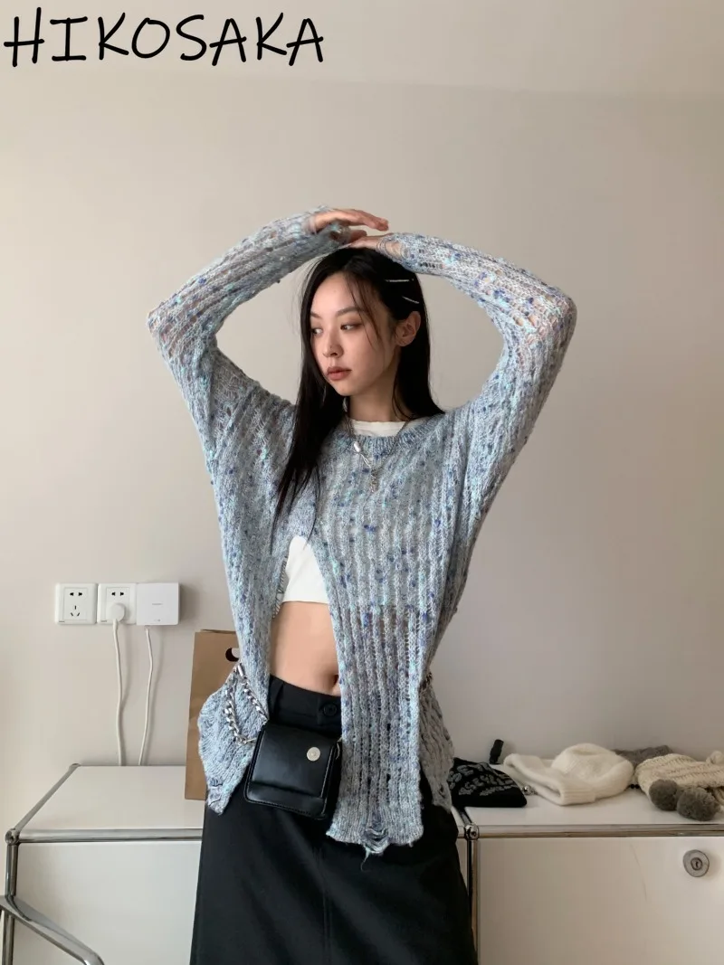 Женский Повседневный Топ с круглым вырезом длинным рукавом