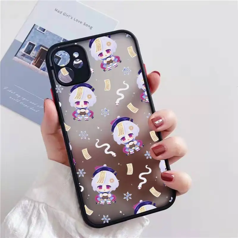 Популярный чехол для телефона с популярной игрой Genshin Impact Матовый Прозрачный iphone