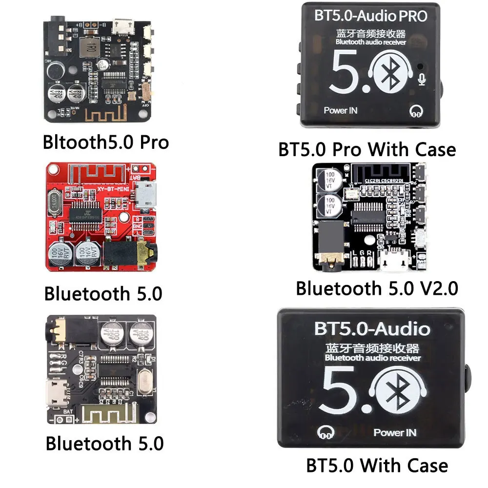 

Bluetooth Audio Receiver board Bluetooth 4.1 BT5.0 Pro Amplifier MP3 Lossless Decoder Wireless Stereo Music Module With Case DIY