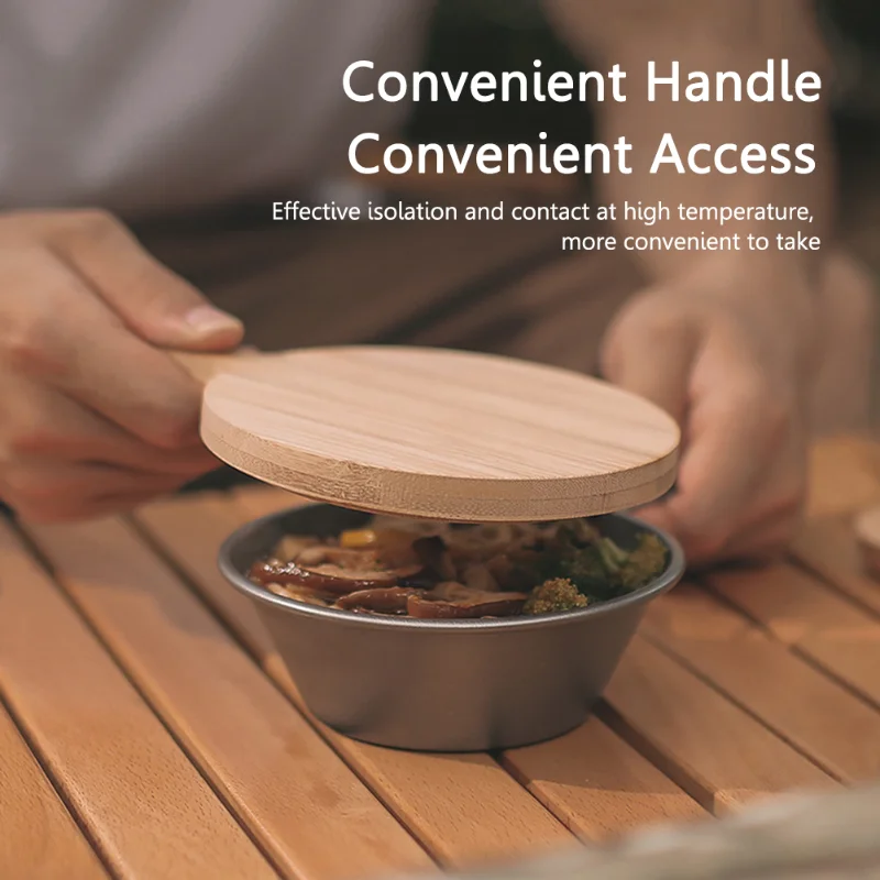 

Sierra Bowl Covers Bamboo Wood Outdoor Sierra Bowl Cover Multi-purpose Vegetable Board Round Small Camping Picnic Tableware